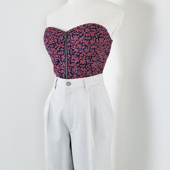 90's Khaki Pants Tapered Boot Cut High Waisted High Rise - Picture 3 of 12